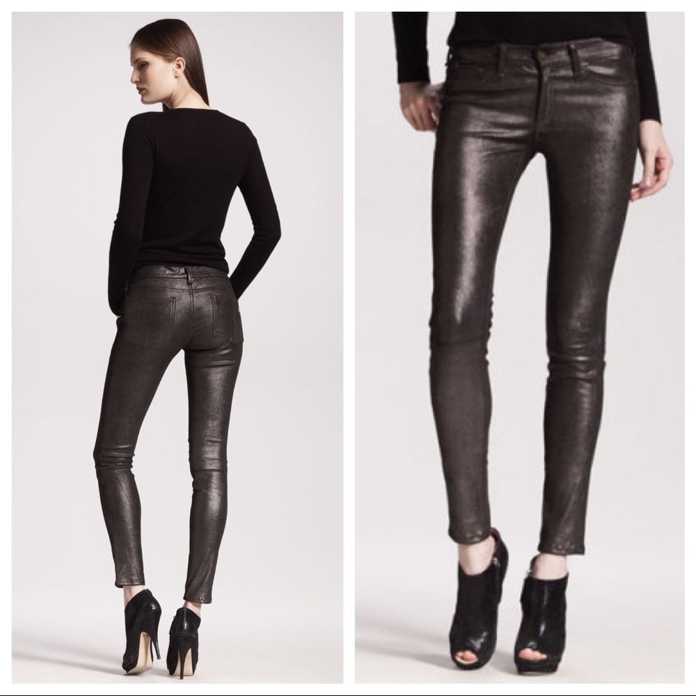 Rag & Bone leather jeans NWT